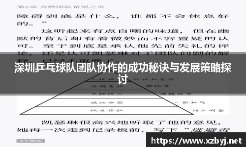 深圳乒乓球队团队协作的成功秘诀与发展策略探讨
